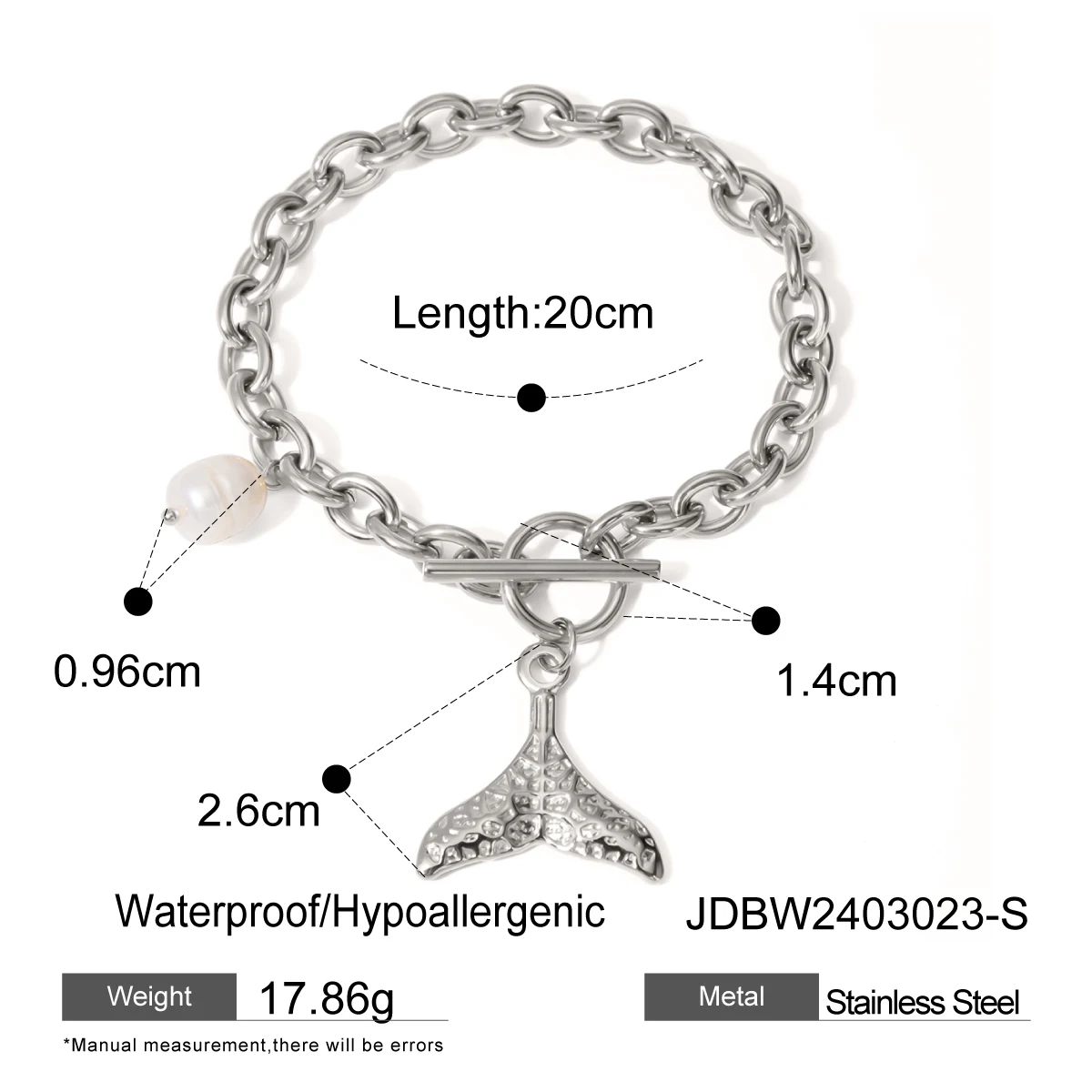 Stainless Steel Summer Fishtail Chain Bracelet 7 Stainless Steel Summer Fishtail Chain Bracelet - Image 7