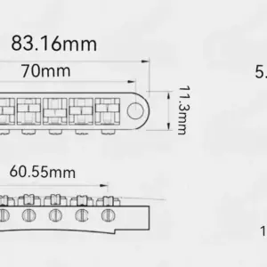 Premium 6-String Tune-O-Matic Guitar Bridge 11 Sb5aaa8a74111436b961daf07ed427da62