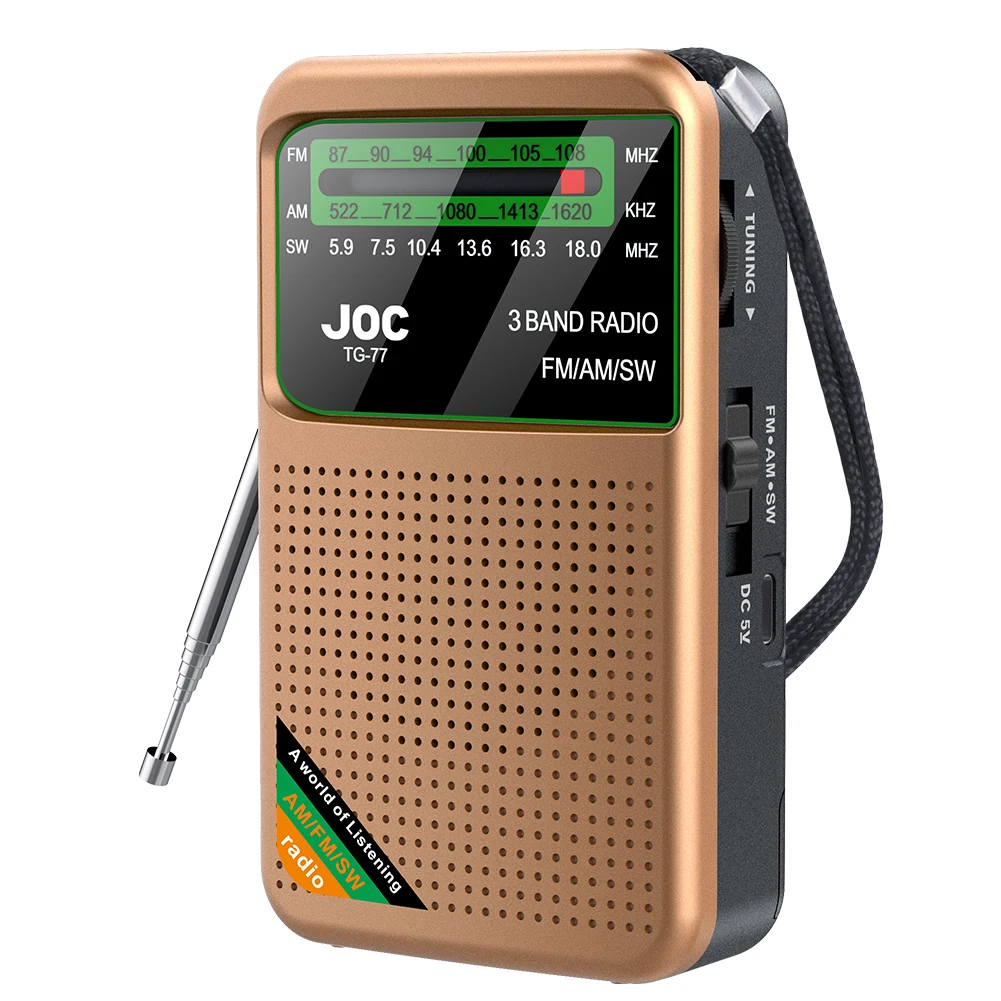 Mini Full-Band Portable Radio in Black and Gold 9 Mini Full-Band Portable Radio in Black and Gold - Image 9