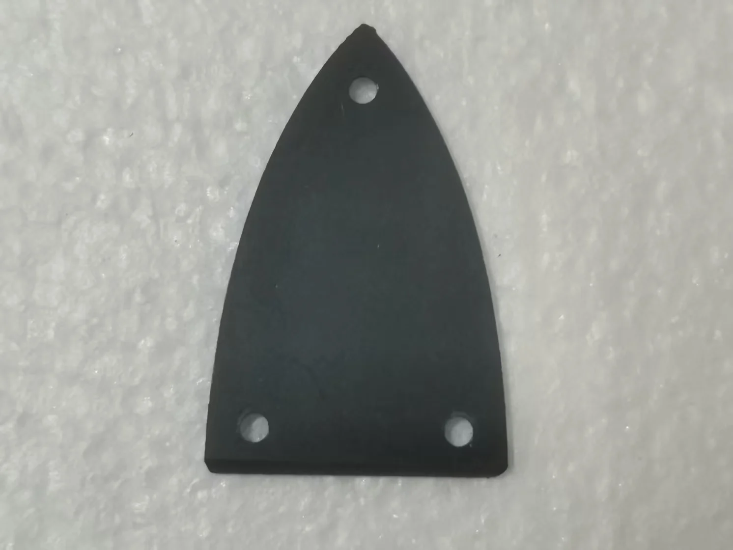 Black Triangular Guitar Truss Rod Cover with Feather Design 3 Black Triangular Guitar Truss Rod Cover with Feather Design - Image 3