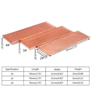 Copper Heatsink for M.2 NVMe SSDs 70x21mm 14 Sb5dcf20fa73c4ecba40f0c44c8deafeec