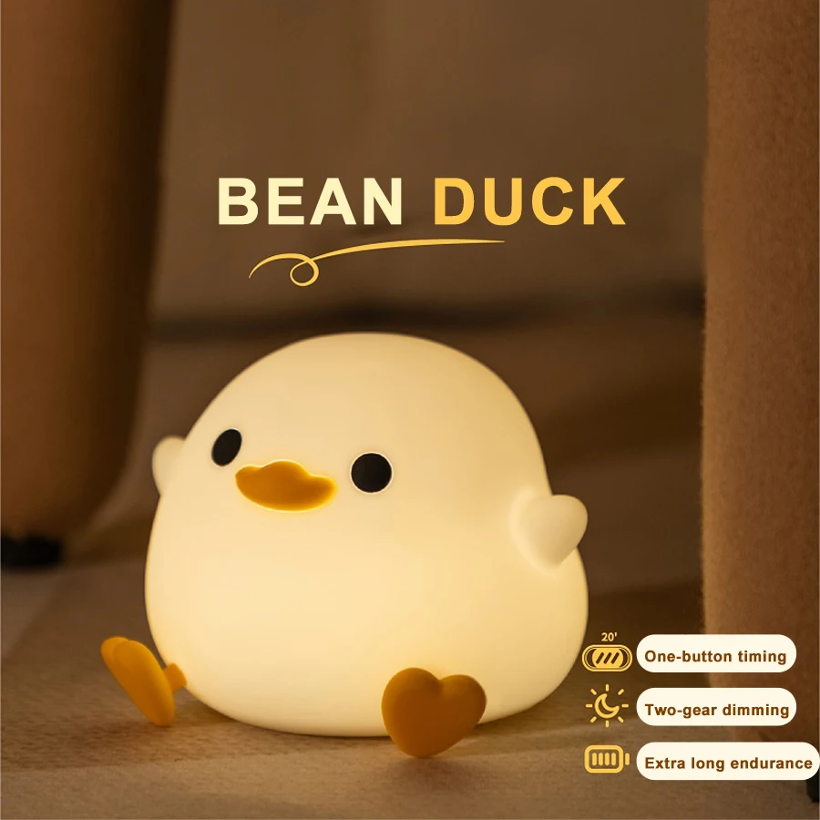 Cute Duck Night Light with Rechargeable Battery 2 Cute Duck Night Light with Rechargeable Battery - Image 2