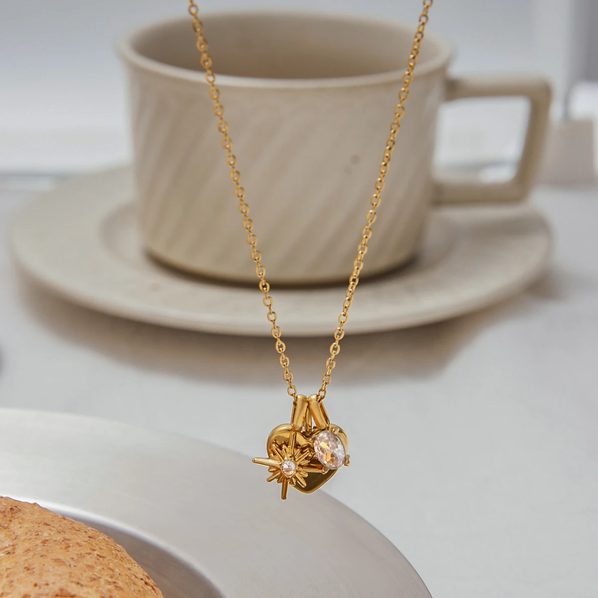 Stainless Steel Gold Mom Necklace 4 Stainless Steel Gold Mom Necklace - Image 4