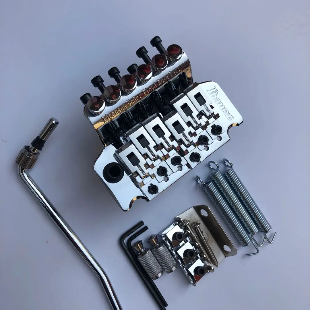 Chrome Fixed Double Shake Tremolo System Bridge 5 Chrome Fixed Double Shake Tremolo System Bridge - Image 5