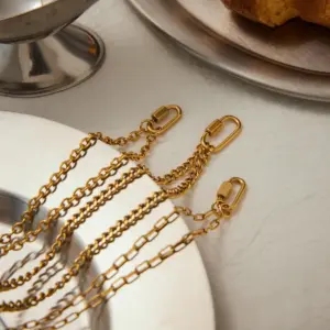 Gold Colored Jewelry Set with Charms 15 Sb634a068ae484dfc97202b846950ed3ar