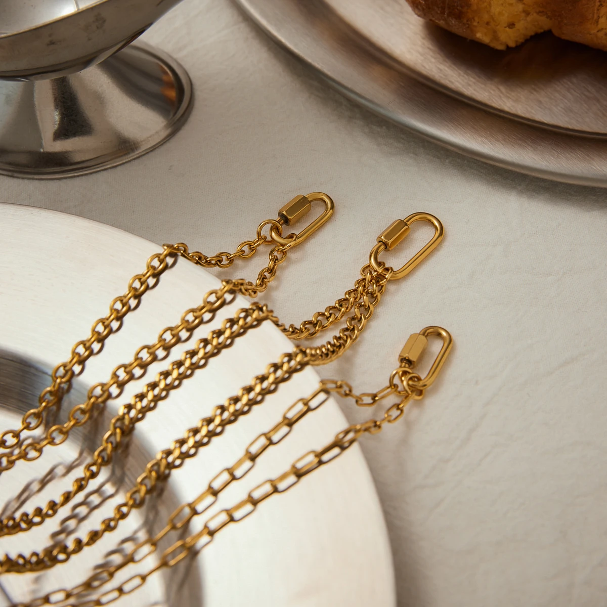 Gold Colored Jewelry Set with Charms 6 Gold Colored Jewelry Set with Charms - Image 6