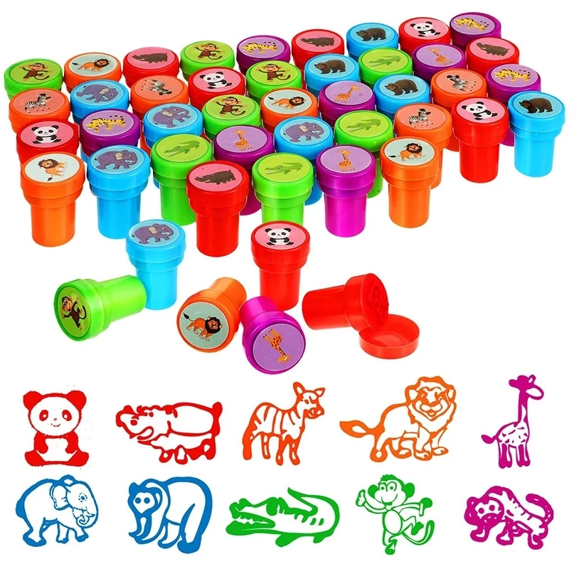 Colorful Kids Self-Ink Stamp Set with Cartoon Themes 2 Colorful Kids Self-Ink Stamp Set with Cartoon Themes - Image 2