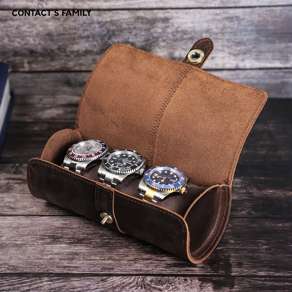 Luxury Leather Watch Roll for Trips 3 Luxury Leather Watch Roll for Trips - Image 3
