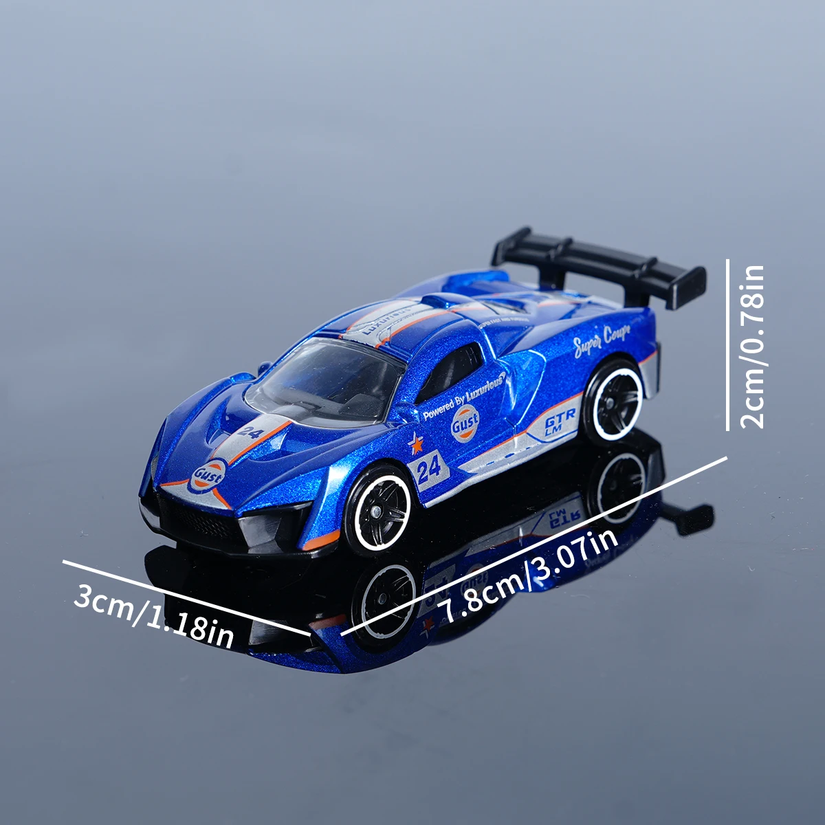 1:64 Blue Alloy Racing Car Model 5 1:64 Blue Alloy Racing Car Model - Image 5