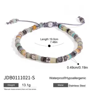 Stainless Steel Beaded Men's Bracelet JDB0111021 13 Sb69a8346536c4b358d2395fbcec7efb7u 3