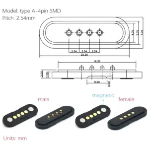 Magnetic Pogo Pin Connector Set, 2-4 Pin, 2.5mm 17 Sb6abbfe98b624cf781efd7fad3099f8eq