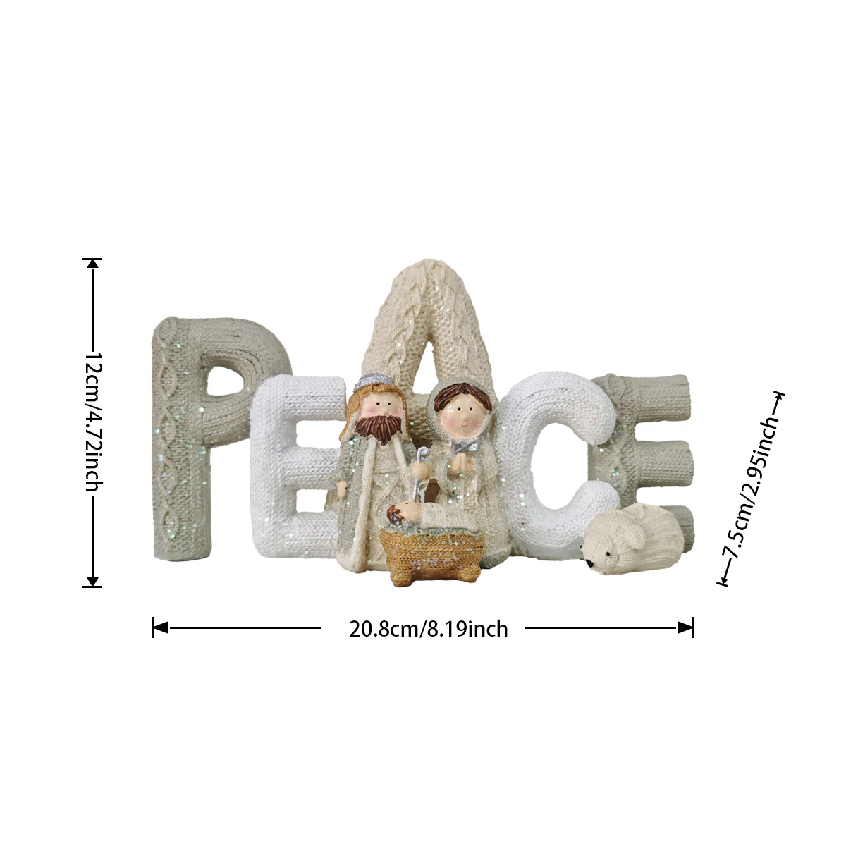 Peace Nativity Scene Figurine Set 6 Peace Nativity Scene Figurine Set - Image 6