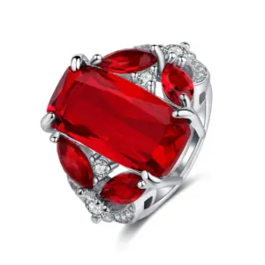 Red Cubic Zirconia Sterling Silver Ring for Women 11 Sb6d12bfbdad447fd9556eb0ba6a29af2E