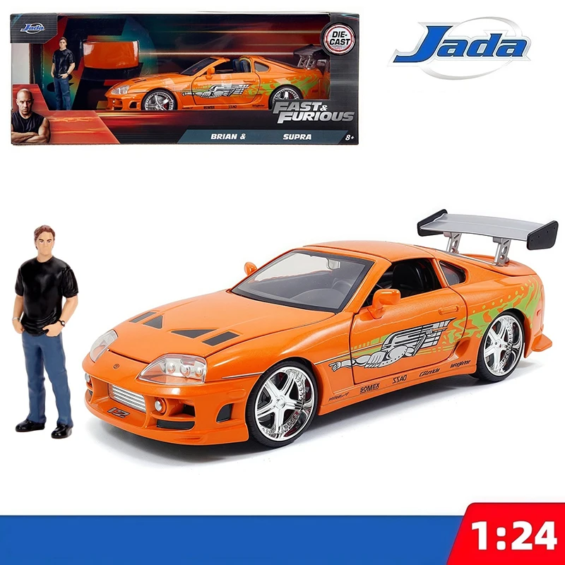1995 Toyota Supra 1/24 Diecast Model Orange 7 1995 Toyota Supra 1/24 Diecast Model Orange - Image 7