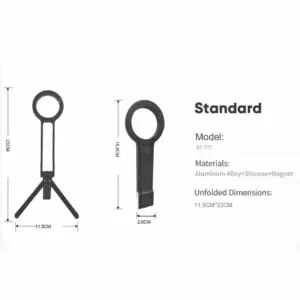 Magnetic Phone Tripod for iPhone 14-17 Pro Max 13 Sb6ff397b01e2403a985def51092a5f03X