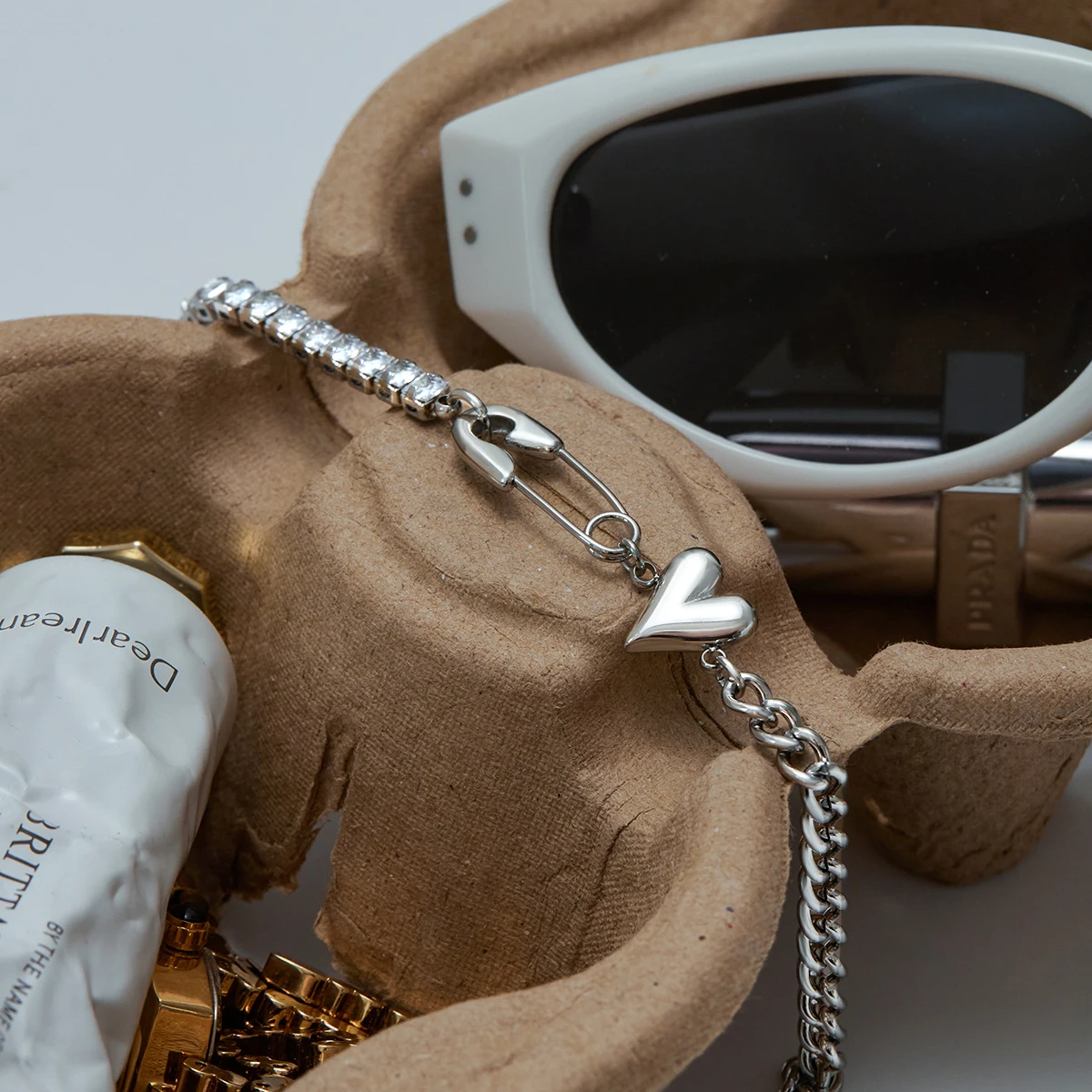 Stainless Steel Heart Bracelet Model JDB0204004-S 6 Stainless Steel Heart Bracelet Model JDB0204004-S - Image 6