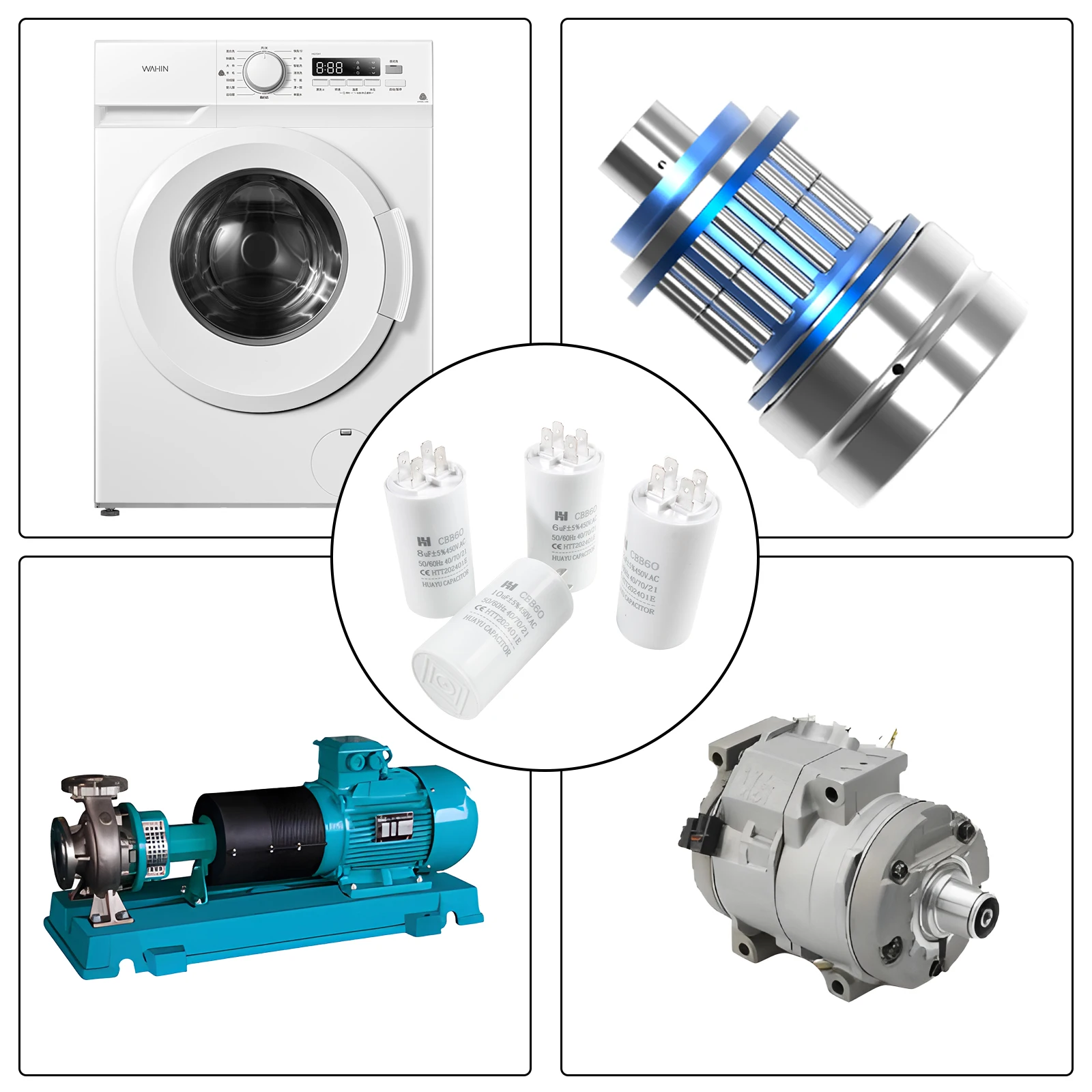 CBB60 450VAC Power Capacitor for Motors 5 CBB60 450VAC Power Capacitor for Motors - Image 5