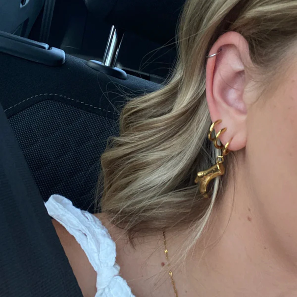 Cowgirl Boot Enamel Earrings in Stainless Steel 5 Cowgirl Boot Enamel Earrings in Stainless Steel - Image 5