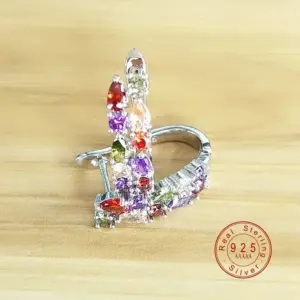 Colorful Zircon Hoop Earrings for Women 10 Sb729df2de25c4b699f01fb1e18e8bb723