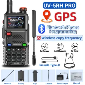 BAOFENG UV-5RH PRO GPS Walkie Talkie 18 Sb73a50814fce4bd491f7b81f411dcc9fO