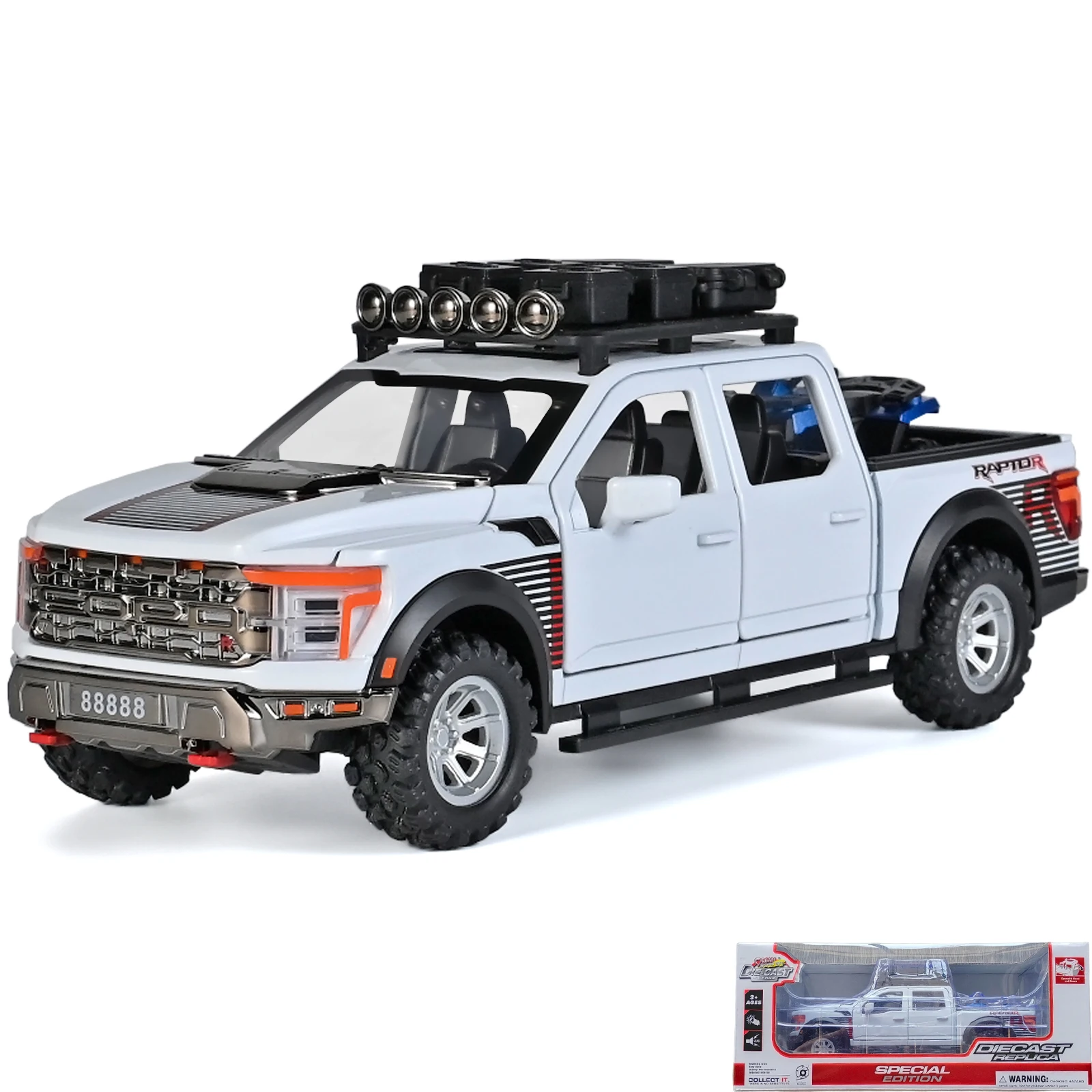 Rugged Black Ford F150 Off-Road Diecast Model 7 Rugged Black Ford F150 Off-Road Diecast Model - Image 7