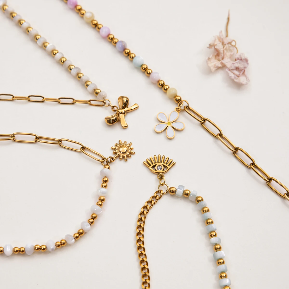 Stainless Steel Gold-Tone Women's Bracelet 4 Stainless Steel Gold-Tone Women's Bracelet - Image 4