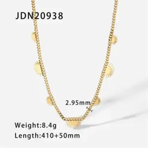 Elegant Stainless Steel Gold-Tone Necklace Collection 16 Sb7868a0b0d5e418d9d39edbc040f2697z