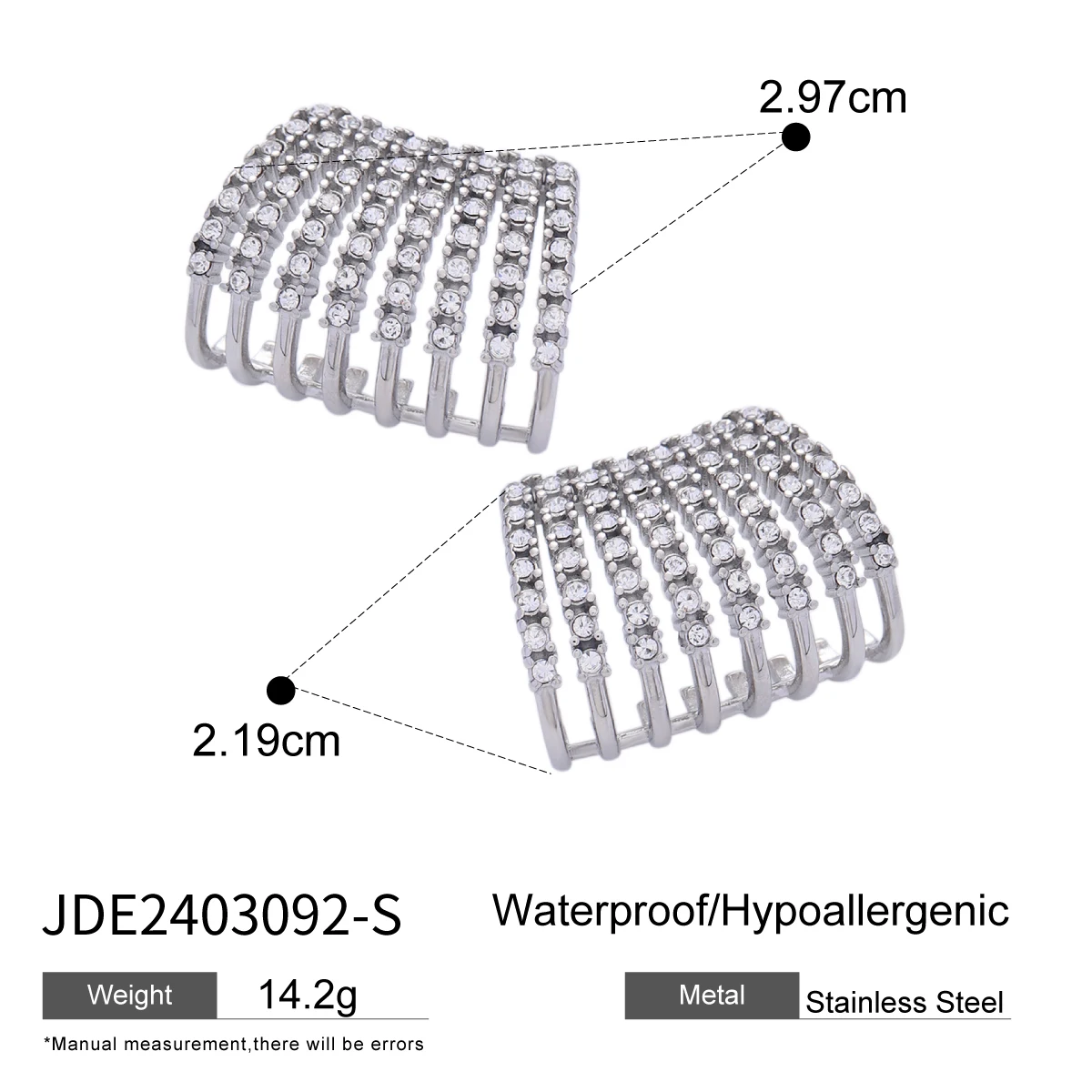 Stainless Steel Gold Stud Earrings for Women 7 Stainless Steel Gold Stud Earrings for Women - Image 7