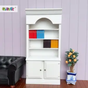 White Dollhouse Miniature Bookcase 11 Sb7b19ca4a95648a8a2fe0ed53eb47ddbx