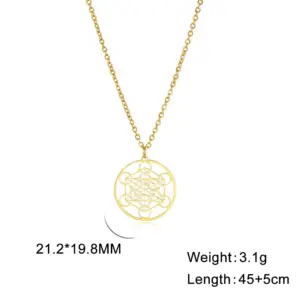 Sacred Geometry Metatron's Cube Necklace 16 Sb7baa4082cac4443aed81204bc63863e7