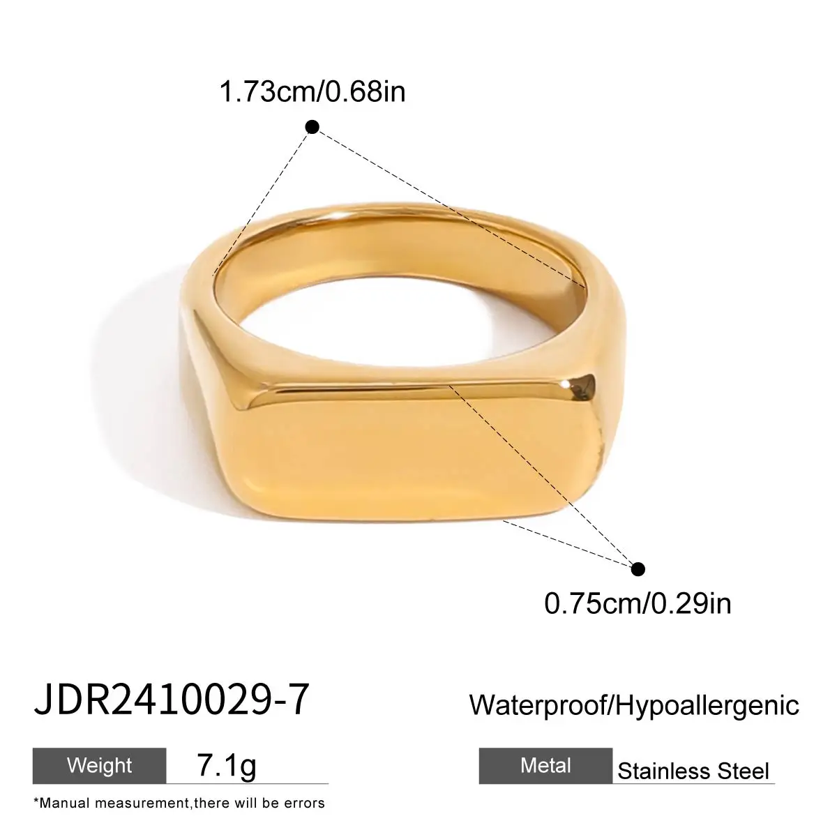 Geometric Gold Stainless Steel Ring 9 Geometric Gold Stainless Steel Ring - Image 9