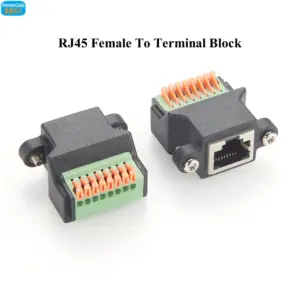 RJ45 Female Screw Terminal Adapter for Networking