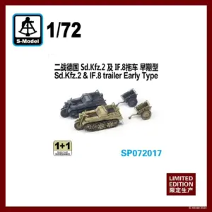 1/72 Sd.kfz.2 & IF.8 Trailer Military Model Kit