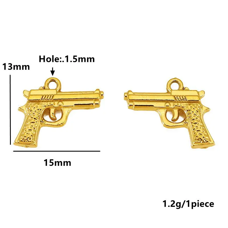 Stainless Steel Gun Charm Set for Jewelry 5 Stainless Steel Gun Charm Set for Jewelry - Image 5
