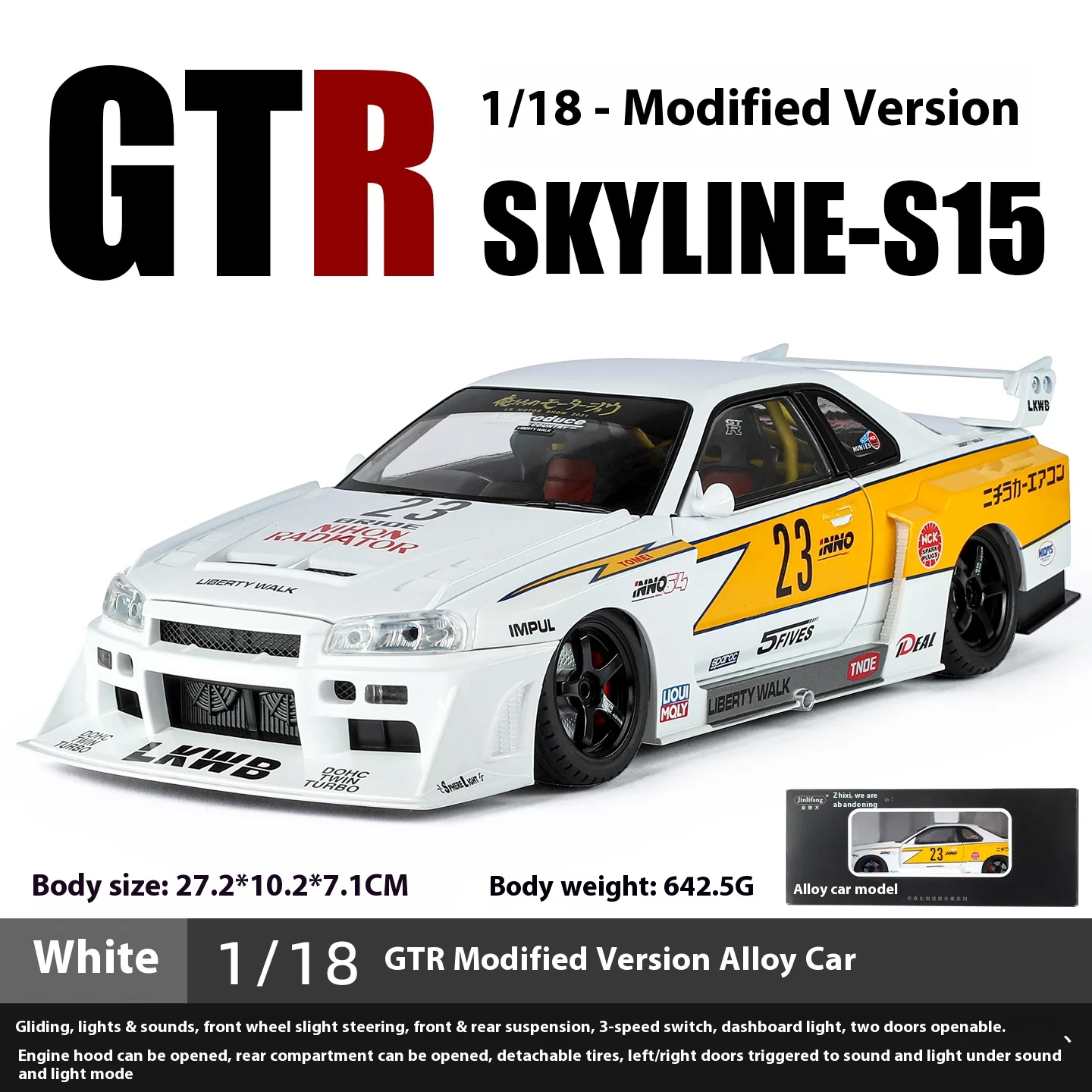 1:18 Nissan GTR Skyline Diecast Model 7 1:18 Nissan GTR Skyline Diecast Model - Image 7