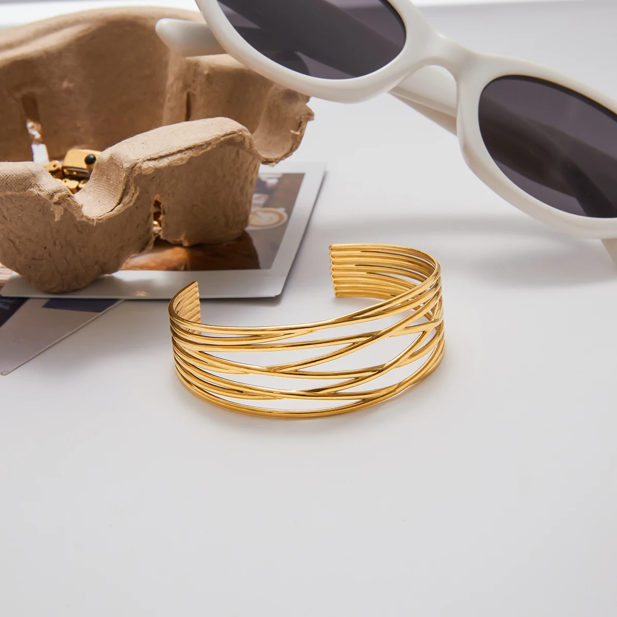 Elegant Stainless Steel Gold Bracelet JDB0104028 5 Elegant Stainless Steel Gold Bracelet JDB0104028 - Image 5