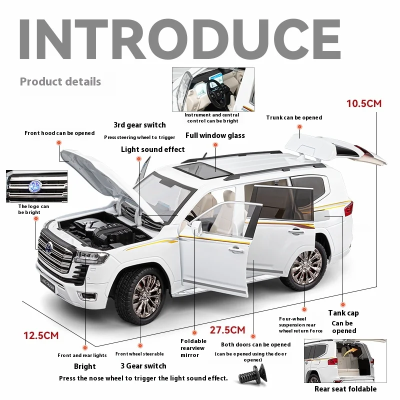 1:18 Scale Diecast Toyota Land Cruiser LC300 Model 2 1:18 Scale Diecast Toyota Land Cruiser LC300 Model - Image 2
