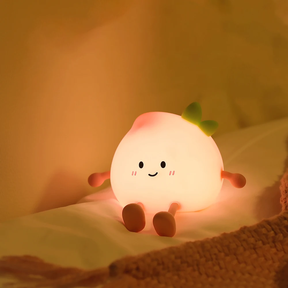 Peach-Shaped Silicone Night Light with RGB Colors 6 Peach-Shaped Silicone Night Light with RGB Colors - Image 6