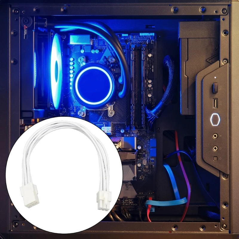 6-Pin PCIe Power Extender Cable 32cm Black & White 5 6-Pin PCIe Power Extender Cable 32cm Black & White - Image 5