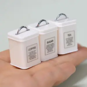Miniature Dollhouse Storage Containers Set 10 Sb84c76bf45f74ca798804d725044ef405