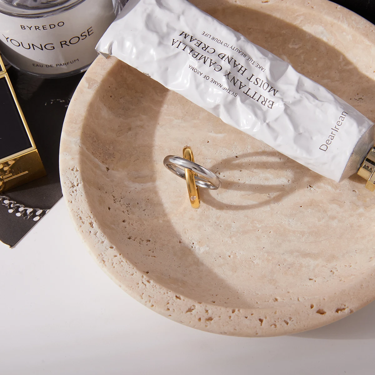 Elegant Gold-Tone Stainless Steel Women's Ring 5 Elegant Gold-Tone Stainless Steel Women's Ring - Image 5