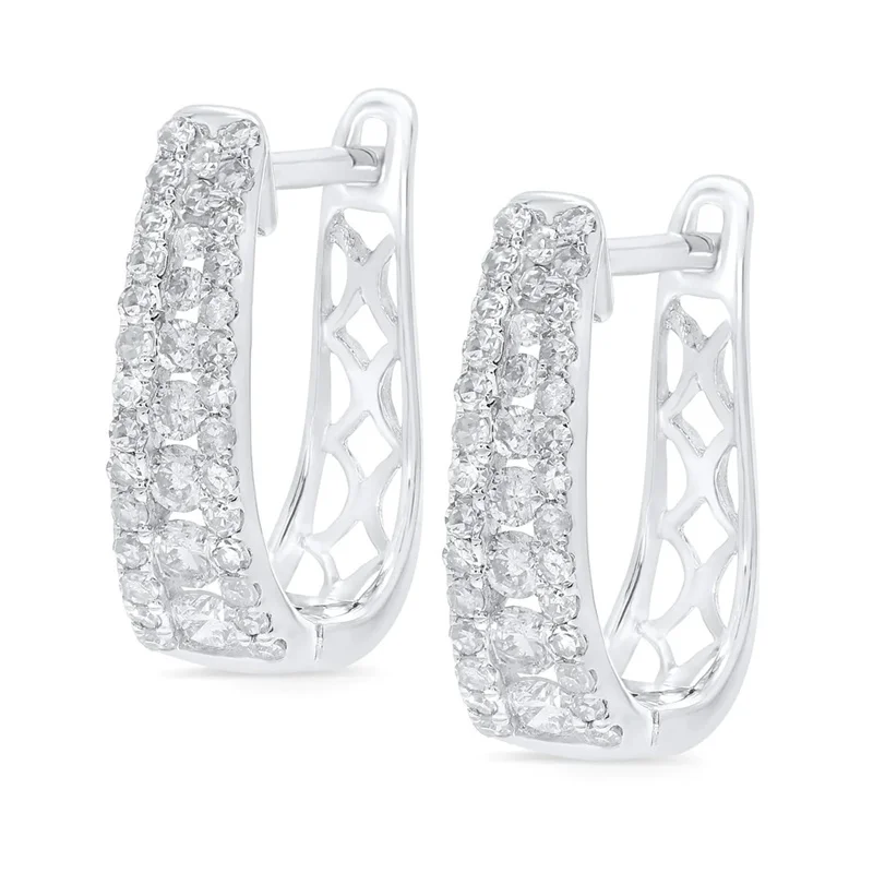Vintage Silver Hoop Earrings for Women 4 Vintage Silver Hoop Earrings for Women - Image 4