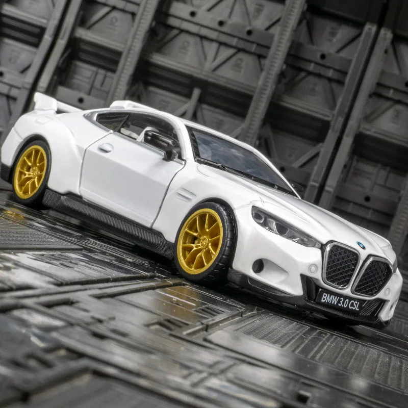 White BMW CSL 3.0 Diecast Car Model 5 White BMW CSL 3.0 Diecast Car Model - Image 5
