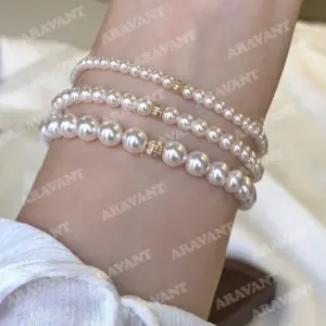 Freshwater Pearl Bracelet Set with Sterling Silver