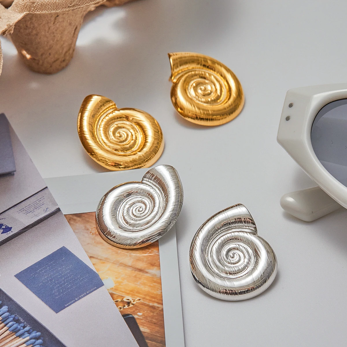 Stainless Steel Spiral Earrings for Women 4 Stainless Steel Spiral Earrings for Women - Image 4