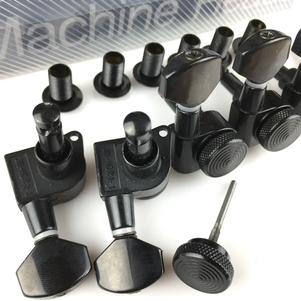 Black Locking Guitar Tuning Pegs Model JN-07SPBK 2 Black Locking Guitar Tuning Pegs Model JN-07SPBK - Image 2