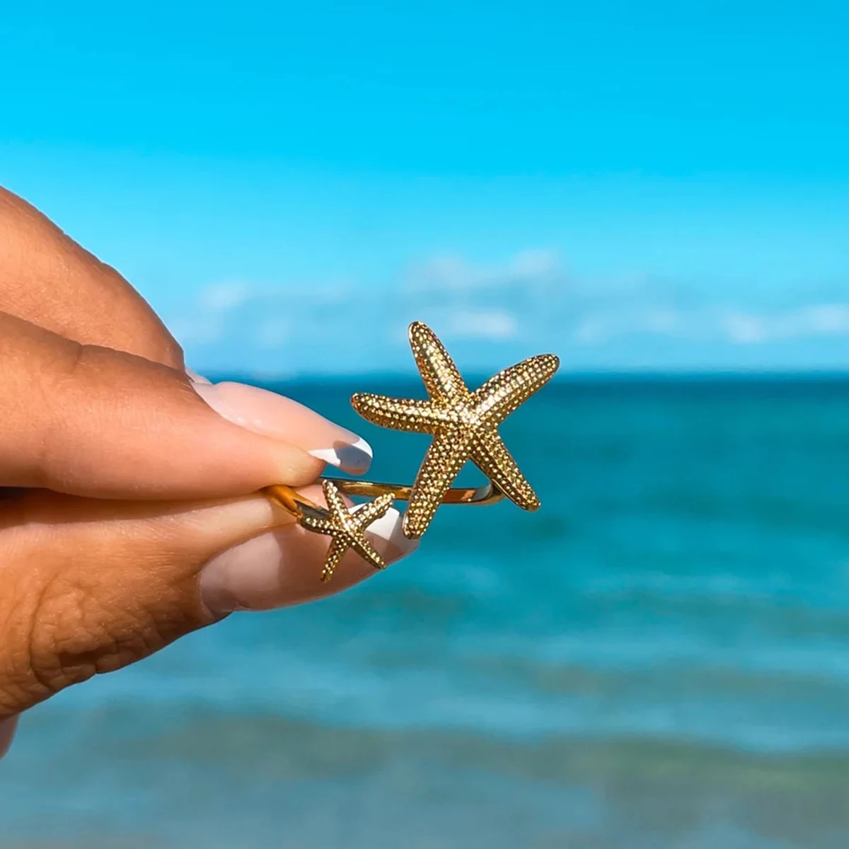 Stainless Steel Ocean Starfish Ring 2 Stainless Steel Ocean Starfish Ring - Image 2