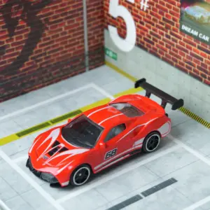 1:64 Flame Red Die-Cast Race Car 11 Sb8f1dcf2786a40678d798a50f308f058G