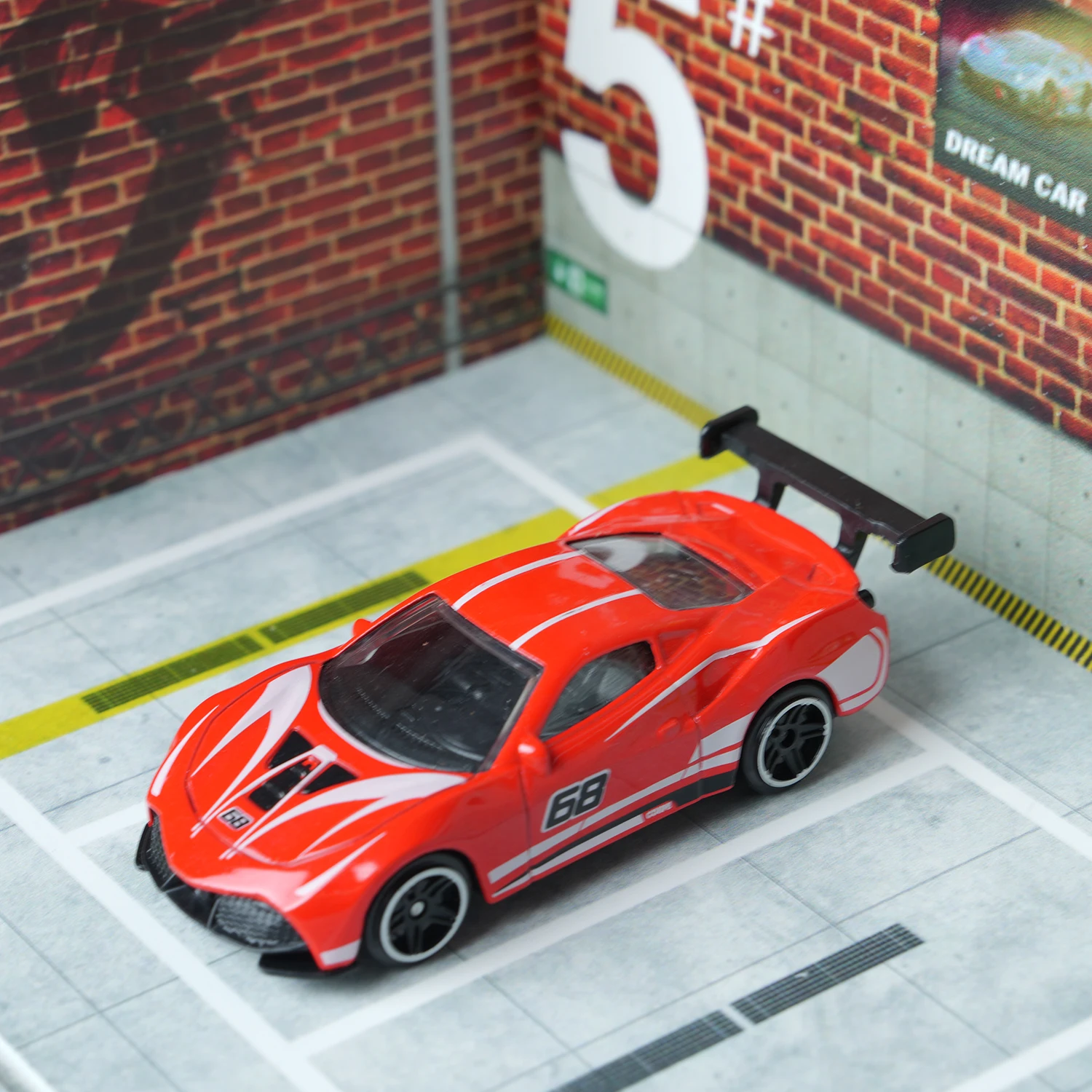 1:64 Flame Red Die-Cast Race Car 5 1:64 Flame Red Die-Cast Race Car - Image 5