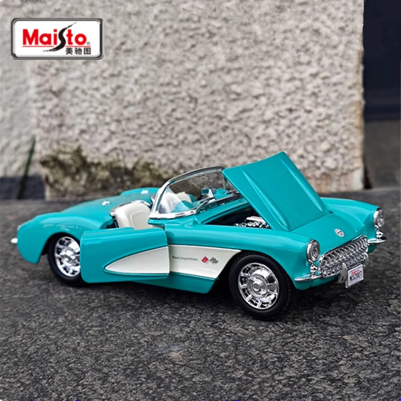 Maisto 1957 Chevrolet Corvette Diecast Model 3 Maisto 1957 Chevrolet Corvette Diecast Model - Image 3